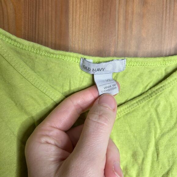 Vintage Y2K Babydoll Tank Top Women’s XL Lime Green Fairy Whimsical Sleeveless - Picture 3 of 6